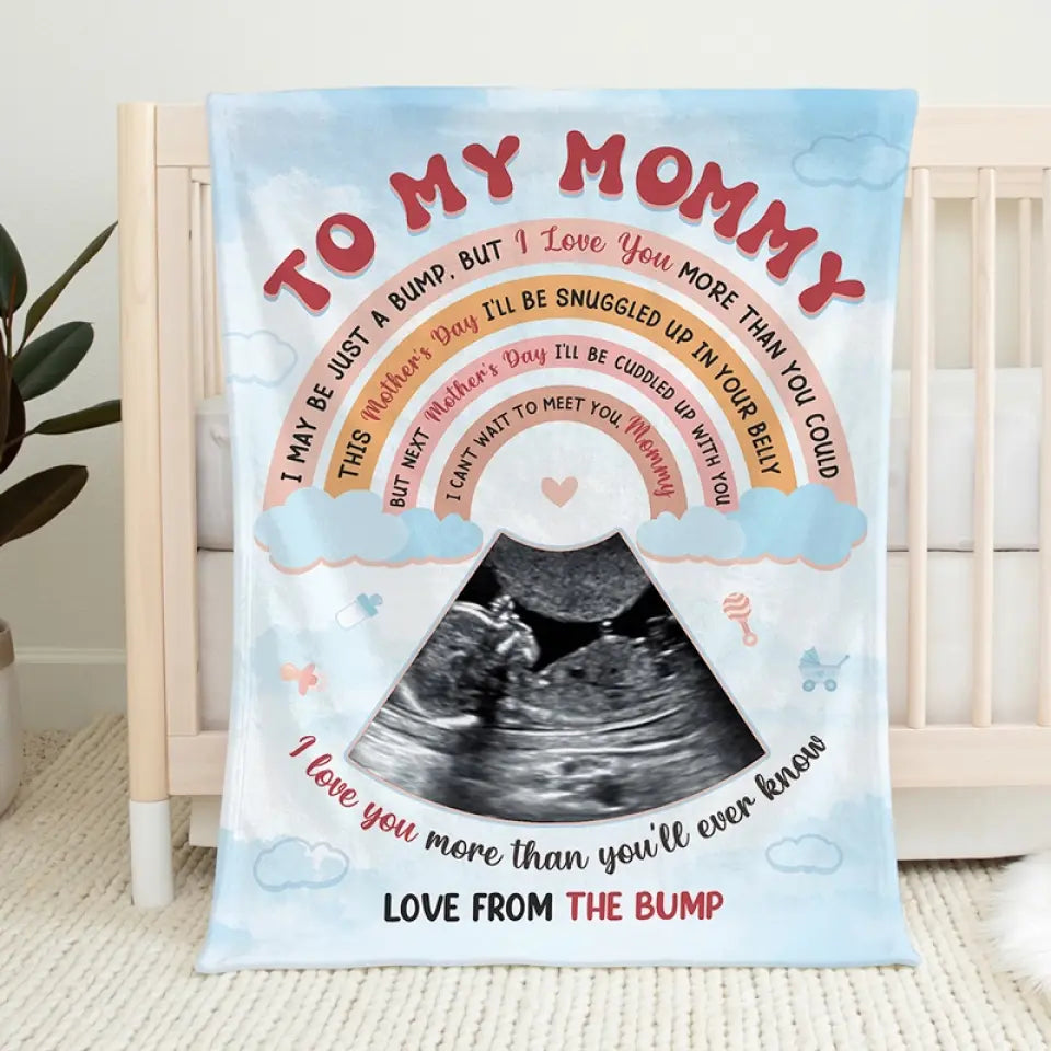 Photo personnalisée « Je ne suis peut-être qu'une bosse » - Couverture personnalisée pour la famille - Cadeau pour la fête des mères, la baby shower, la première maman