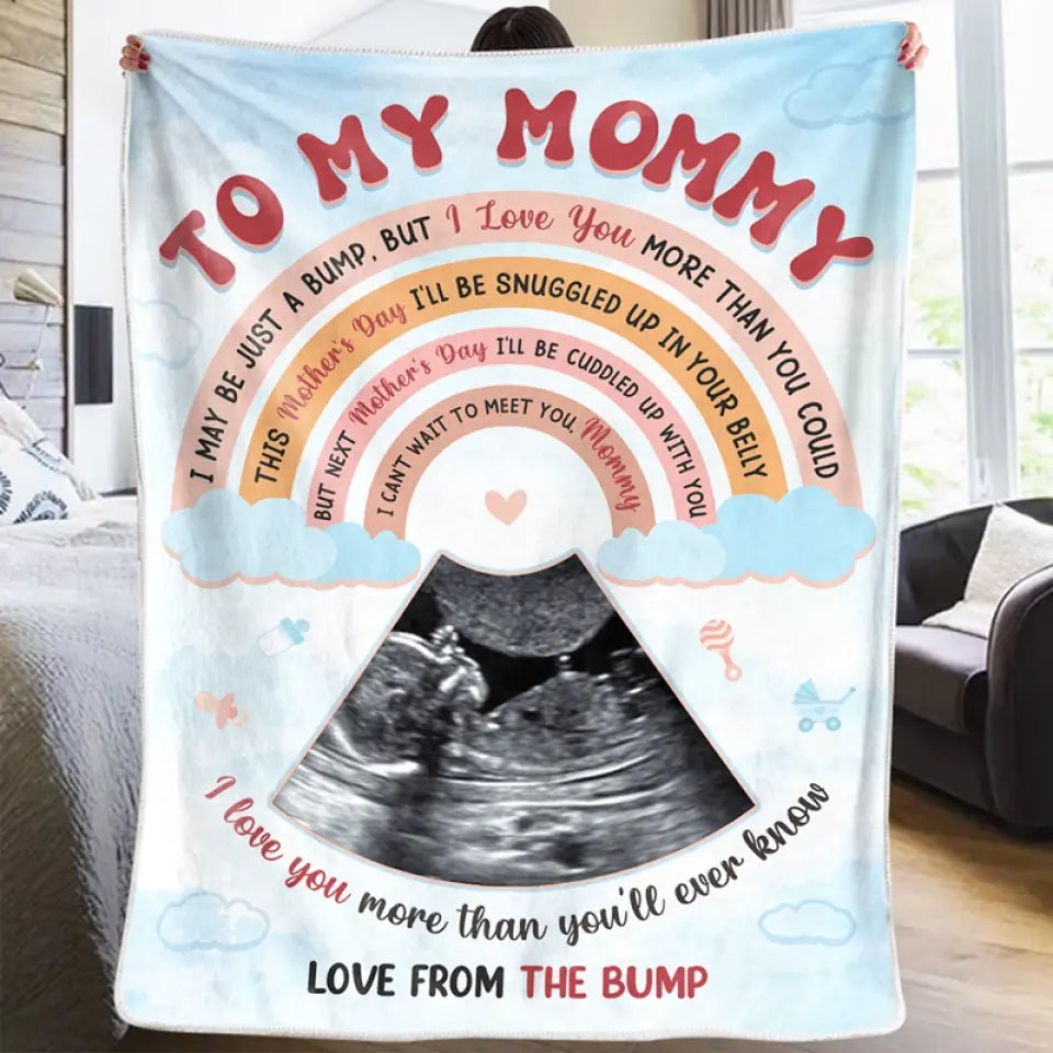 Photo personnalisée « Je ne suis peut-être qu'une bosse » - Couverture personnalisée pour la famille - Cadeau pour la fête des mères, la baby shower, la première maman