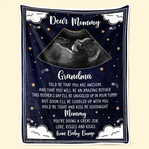 Couverture personnalisée avec photo « Tenez-moi près de vous » – Couverture personnalisée pour la famille – Cadeau de naissance, cadeau pour la première maman