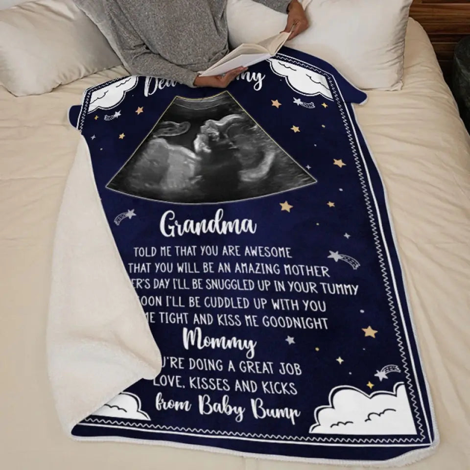 Couverture personnalisée avec photo « Tenez-moi près de vous » – Couverture personnalisée pour la famille – Cadeau de naissance, cadeau pour la première maman