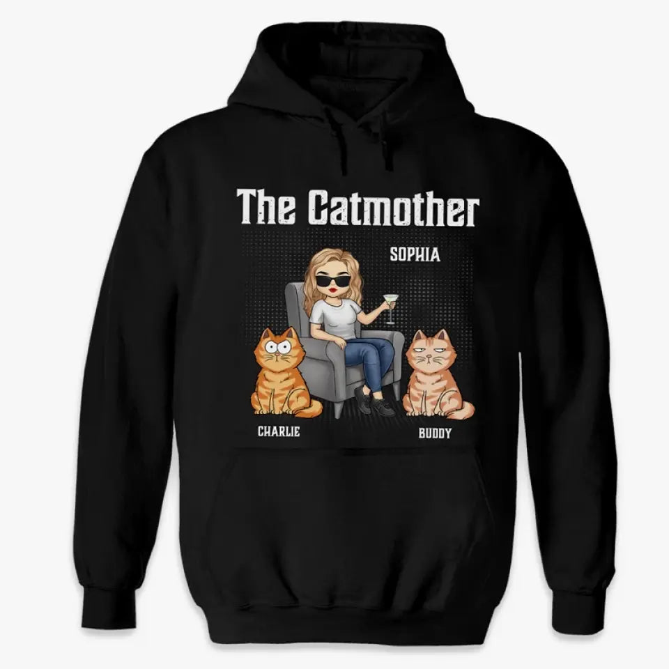 Meilleure maman du monde - T-shirt, sweat à capuche et sweat-shirt unisexe personnalisé pour chien et chat - Cadeau pour propriétaires et amoureux des animaux