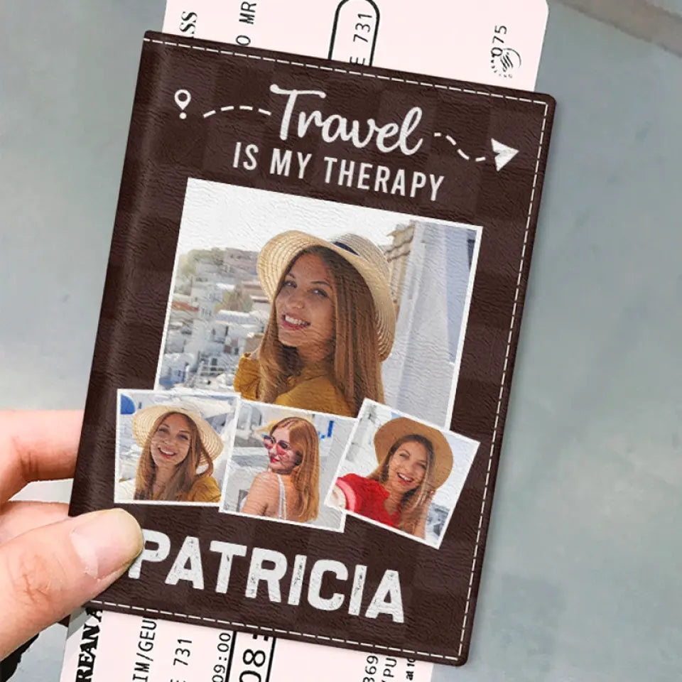 Photo personnalisée : Collectionnez des moments, pas des objets ! Étui de passeport personnalisé, porte-passeport, cadeau de vacances, cadeau pour les amoureux du voyage d'aventure.