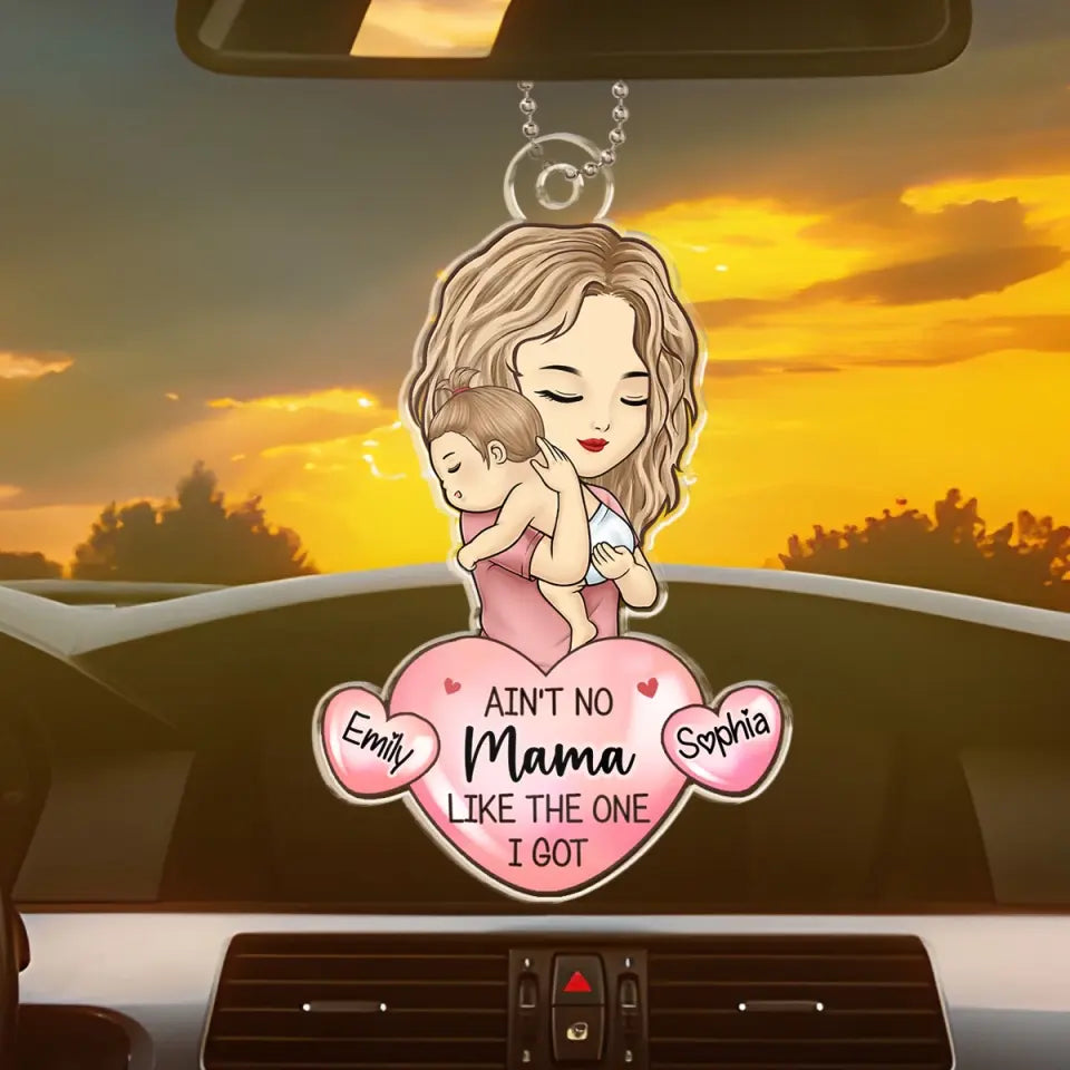 Vous faites un excellent travail - Ornement de voiture personnalisé pour la famille - Forme personnalisée en acrylique - Cadeau pour maman, grand-mère