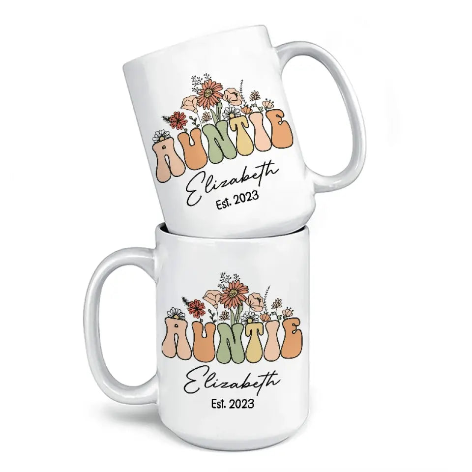 J'adore être appelée tante ! Mug personnalisé pour la famille ! Cadeau pour les membres de la famille