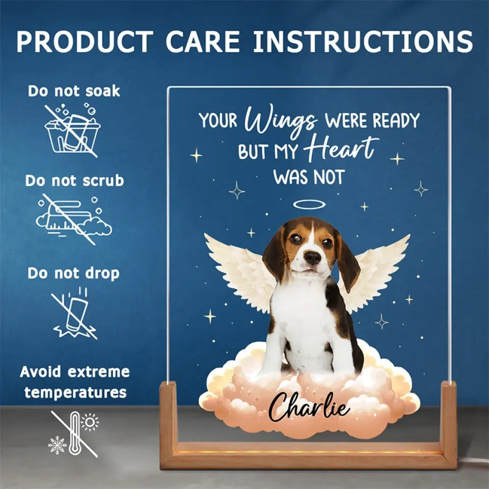 Photo personnalisée que vous avez laissée sur mon cœur – Veilleuse LED 3D en noyer personnalisée en forme de cœur – Cadeau de condoléances pour les propriétaires et les amoureux des animaux