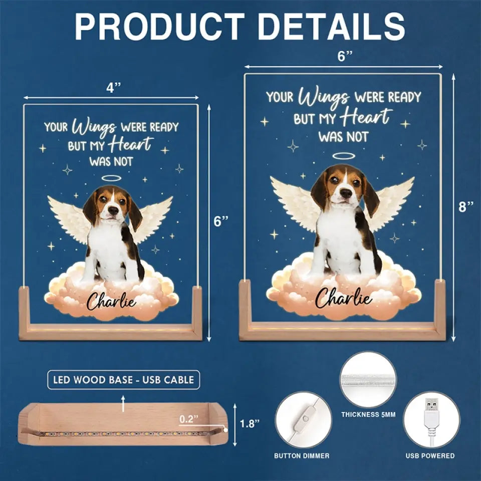 Photo personnalisée que vous avez laissée sur mon cœur – Veilleuse LED 3D en noyer personnalisée en forme de cœur – Cadeau de condoléances pour les propriétaires et les amoureux des animaux