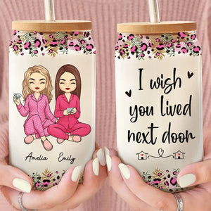 Les vrais amis sont de grandes richesses - Tasse en verre personnalisée Bestie, tasse à café glacé - Cadeau pour meilleures amies, meilleures amies, sœurs