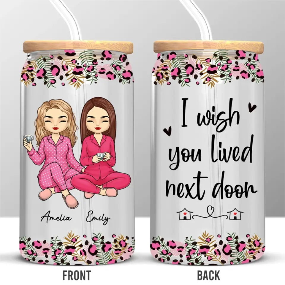 Les vrais amis sont de grandes richesses - Tasse en verre personnalisée Bestie, tasse à café glacé - Cadeau pour meilleures amies, meilleures amies, sœurs