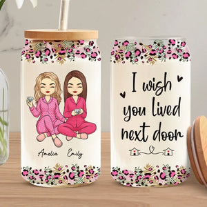 Les vrais amis sont de grandes richesses - Tasse en verre personnalisée Bestie, tasse à café glacé - Cadeau pour meilleures amies, meilleures amies, sœurs