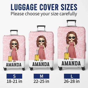 Alors l'aventure commence - Housse de bagage personnalisée pour voyage - Cadeau de vacances, cadeau pour les amateurs de voyages d'aventure