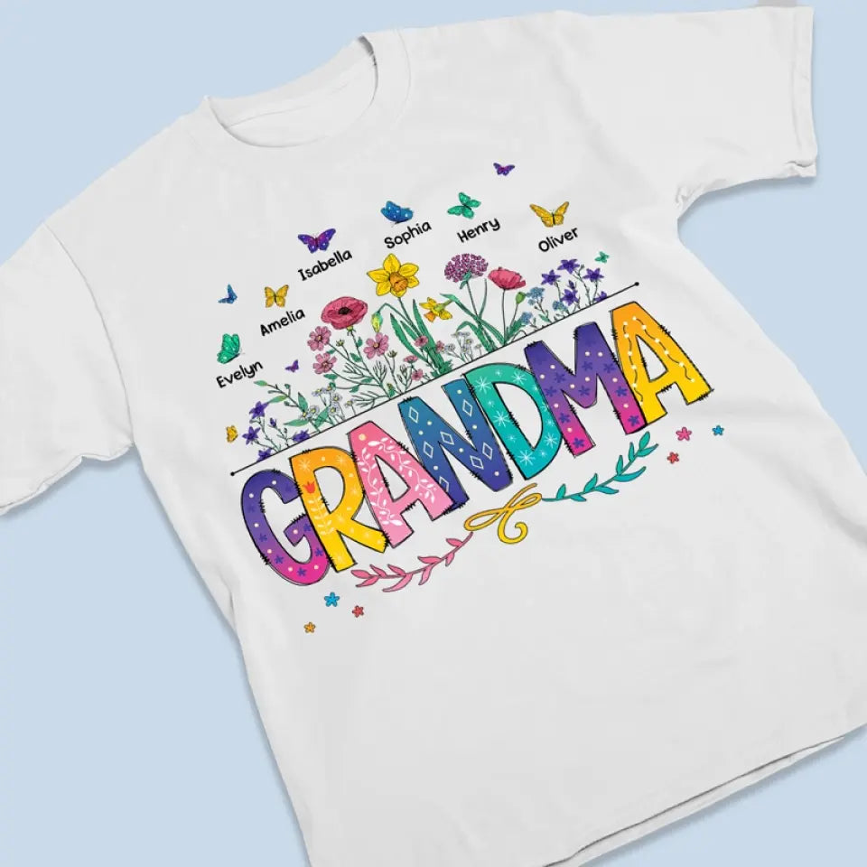 Fleurs s'épanouissent dans le jardin de l'amour - T-shirt unisexe personnalisé, sweat à capuche, sweat-shirt - Fête des Mères, cadeau pour maman, grand-mère
