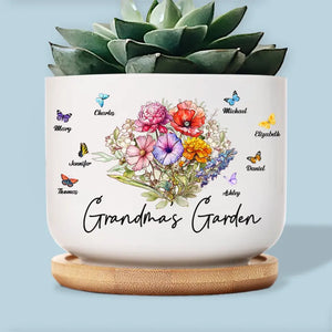 La famille est la première cellule essentielle - Pot de fleurs en céramique personnalisé pour la décoration intérieure familiale - Cadeau de pendaison de crémaillère pour maman et grand-mère