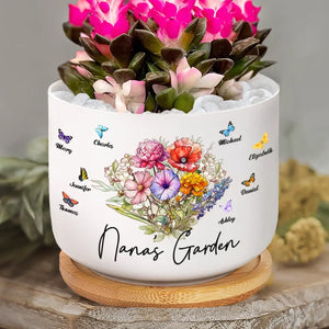 La famille est la première cellule essentielle - Pot de fleurs en céramique personnalisé pour la décoration intérieure familiale - Cadeau de pendaison de crémaillère pour maman et grand-mère