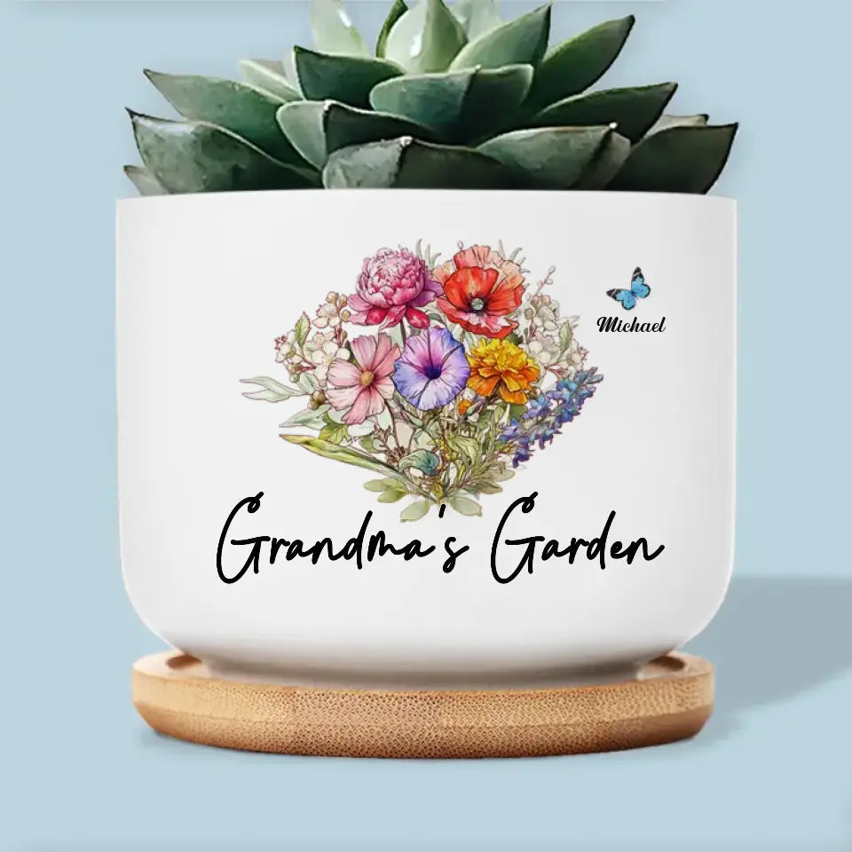 La famille est la première cellule essentielle - Pot de fleurs en céramique personnalisé pour la décoration intérieure familiale - Cadeau de pendaison de crémaillère pour maman et grand-mère