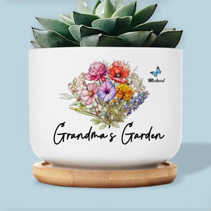 La famille est la première cellule essentielle - Pot de fleurs en céramique personnalisé pour la décoration intérieure familiale - Cadeau de pendaison de crémaillère pour maman et grand-mère