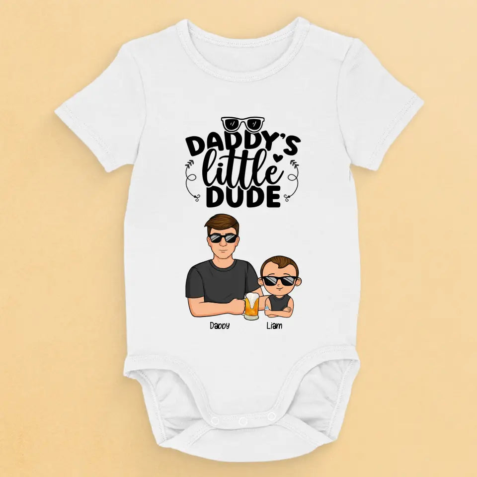 Le petit papa de papa - Body bébé personnalisé pour toute la famille - Cadeau de naissance, cadeau pour le premier papa