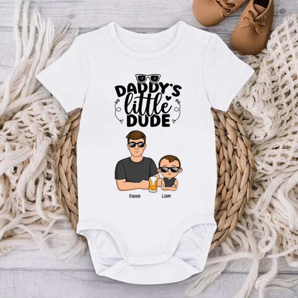 Le petit papa de papa - Body bébé personnalisé pour toute la famille - Cadeau de naissance, cadeau pour le premier papa