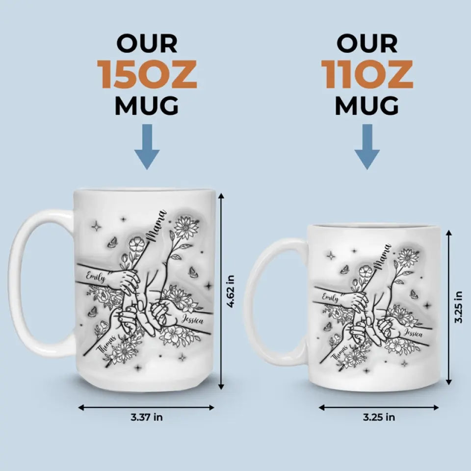 Une mère doit toujours réfléchir à deux fois - Mug personnalisé avec effet gonflé en 3D - Fête des Mères, cadeau pour maman, grand-mère