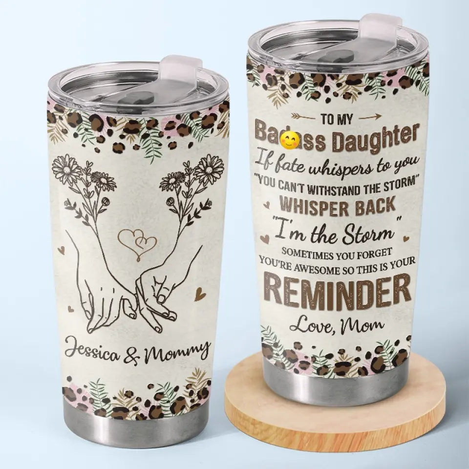 Vous pouvez résister à la tempête - Gobelet personnalisé pour la famille - Fête des Mères, cadeau pour maman, fille