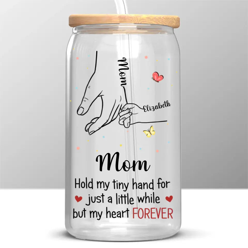 Le seul amour auquel je crois vraiment - Tasse en verre personnalisée pour la famille, tasse à café glacé - Fête des Mères, cadeau pour maman, grand-mère