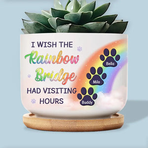 Vous êtes dans nos pensées - Pot de fleurs en céramique personnalisé pour décoration d'intérieur - Cadeau de condoléances pour les propriétaires d'animaux et les amoureux des animaux
