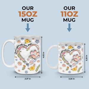 Juste une fille qui aime les chiens - Mug personnalisé avec effet gonflable 3D - Fête des Mères, cadeau pour les propriétaires d'animaux et les amoureux des animaux