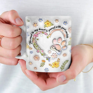Juste une fille qui aime les chiens - Mug personnalisé avec effet gonflable 3D - Fête des Mères, cadeau pour les propriétaires d'animaux et les amoureux des animaux