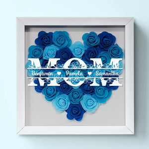 Chaque maman mérite des fleurs - Coffret de fleurs personnalisé pour la famille - Fête des mères, cadeau pour maman, grand-mère