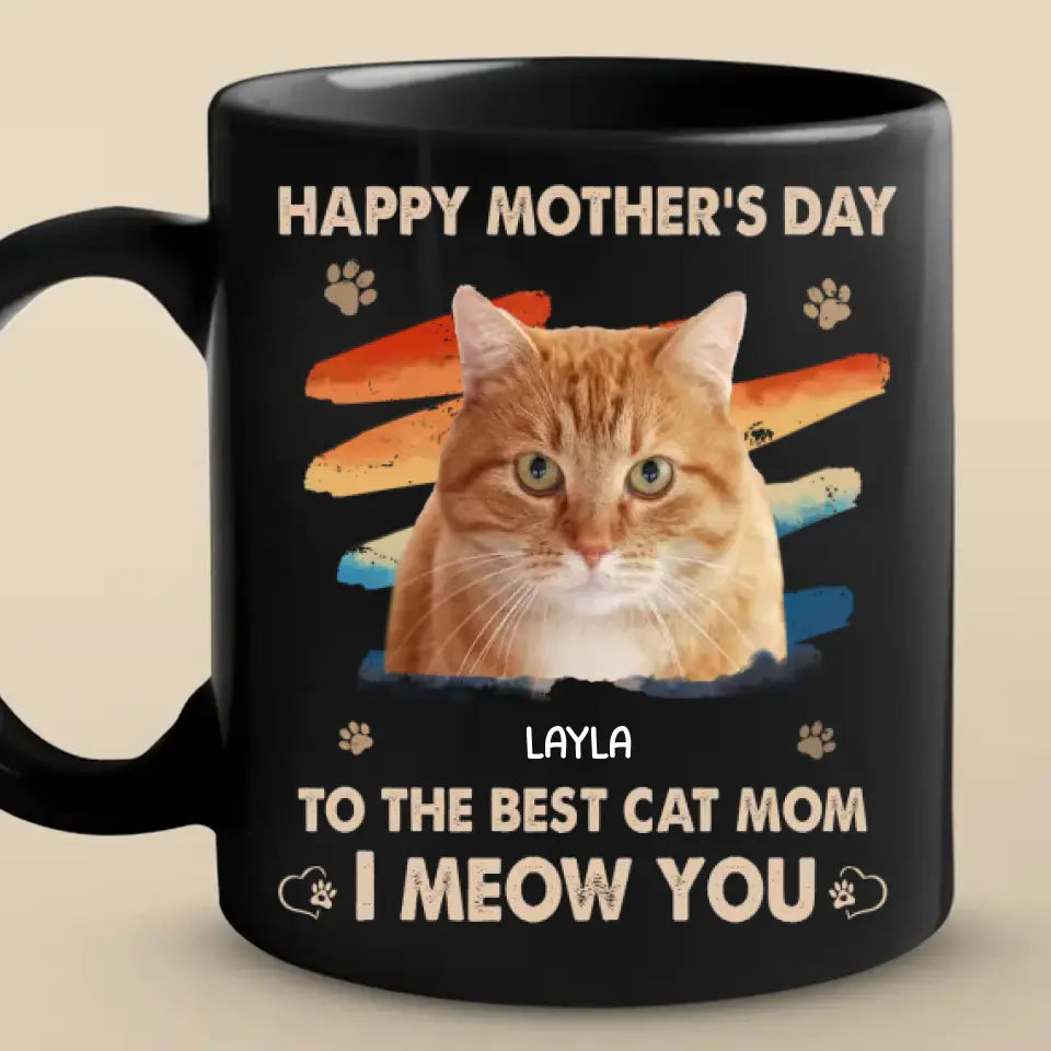 Mug personnalisé avec photo « Une mère doit y réfléchir à deux fois » pour chien et chat – Cadeau pour la fête des mères, pour les amoureux des animaux