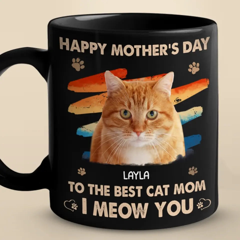 Mug personnalisé avec photo « Une mère doit y réfléchir à deux fois » pour chien et chat – Cadeau pour la fête des mères, pour les amoureux des animaux