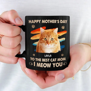Mug personnalisé avec photo « Une mère doit y réfléchir à deux fois » pour chien et chat – Cadeau pour la fête des mères, pour les amoureux des animaux