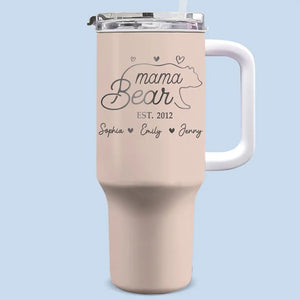 Une fois que vous êtes maman, vous êtes toujours une maman - Gobelet personnalisé en acier inoxydable de 40 oz avec poignée - Fête des mères, cadeau pour maman, grand-mère