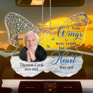 Photo personnalisée « Tu es toujours dans mes pensées » – Ornement de voiture personnalisé commémoratif – Forme personnalisée en acrylique – Cadeau de condoléances pour les membres de la famille