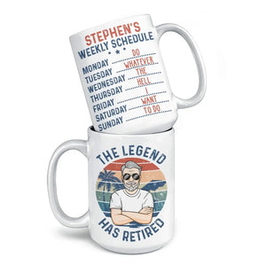 La légende a pris sa retraite - Mug personnalisé - Cadeau de remerciement et de départ à la retraite pour collègues, collègues de travail, etc.