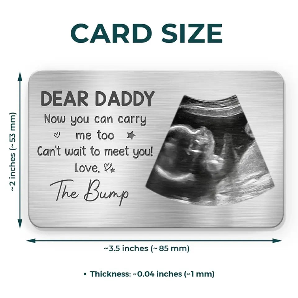 Photo personnalisée « Tu es mon héros » – Carte portefeuille en aluminium personnalisée pour la famille – Cadeau de fête des pères, d'anniversaire pour le premier papa