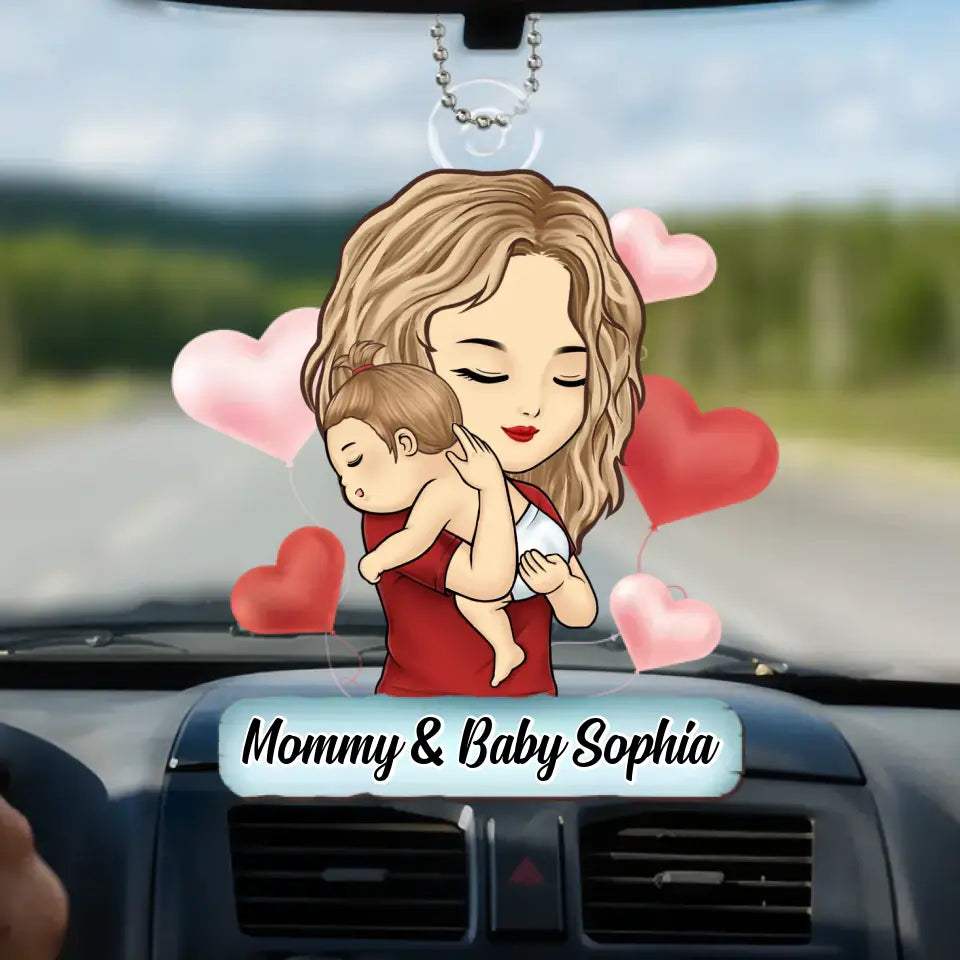 La maternité est le plus grand pari - Décoration de voiture personnalisée pour la famille - Forme personnalisée en acrylique - Cadeau pour maman, grand-mère