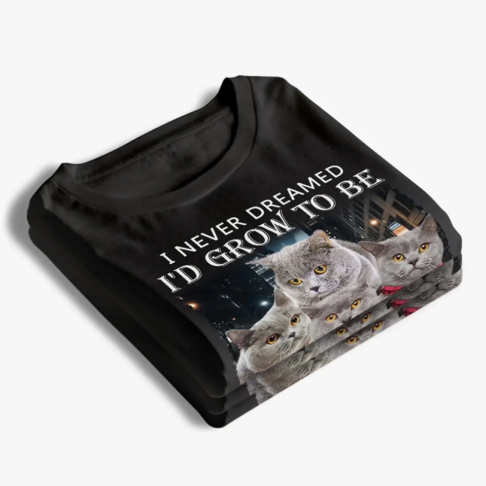 Photo personnalisée « Ici, je suis en train de tout déchirer » - T-shirt unisexe personnalisé pour chien et chat, sweat à capuche, sweat-shirt - Cadeau pour propriétaires et amoureux des animaux
