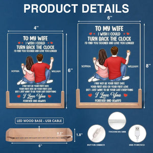 Je t'aime pour toujours et à jamais - Veilleuse LED 3D personnalisée en forme de noyer pour couple - Cadeau pour mari et femme, anniversaire