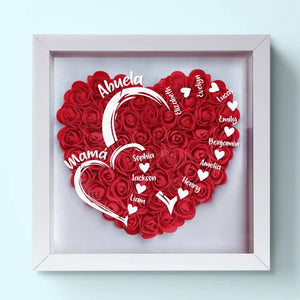 L'incroyable voyage de l'amour maternel - Coffret de fleurs personnalisé pour la famille - Fête des Mères, cadeau pour maman, grand-mère