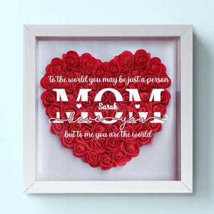 Pour nous, vous êtes le monde - Boîte à fleurs personnalisée pour la famille - Fête des mères, cadeau pour maman, grand-mère