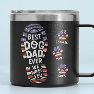 Je t'aime tous les jours - Gobelet personnalisé en acier inoxydable de 14 oz avec poignée pour chien - Cadeau pour les propriétaires et les amoureux des animaux