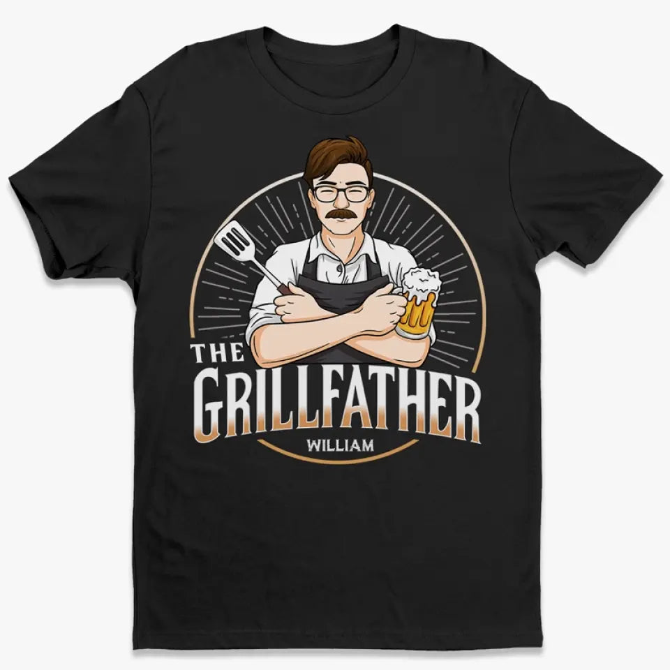 Le maître du gril peut battre la viande - T-shirt unisexe personnalisé pour la famille, sweat à capuche, sweat-shirt - Fête des pères, cadeau pour papa, grand-père