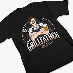 Le maître du gril peut battre la viande - T-shirt unisexe personnalisé pour la famille, sweat à capuche, sweat-shirt - Fête des pères, cadeau pour papa, grand-père