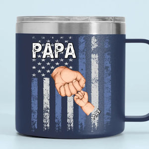 Les grands pères trouvent des solutions - Gobelet personnalisé en acier inoxydable de 14 oz avec poignée - Fête des pères, cadeau pour papa, grand-père