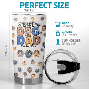 J'aime que tu sois mon père - Gobelet personnalisé avec effet gonflable 3D pour chien et chat - Cadeau pour la fête des pères, pour les propriétaires d'animaux et les amoureux des animaux