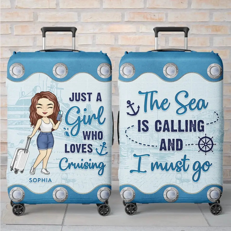 La vie est meilleure en croisière - Housse de bagage personnalisée - Cadeau de vacances, cadeau pour les amoureux du voyage d'aventure