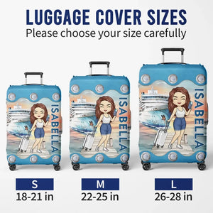 Juste une fille qui aime les croisières - Housse de bagage personnalisée pour voyage - Cadeau de vacances, cadeau pour les amateurs de voyages d'aventure