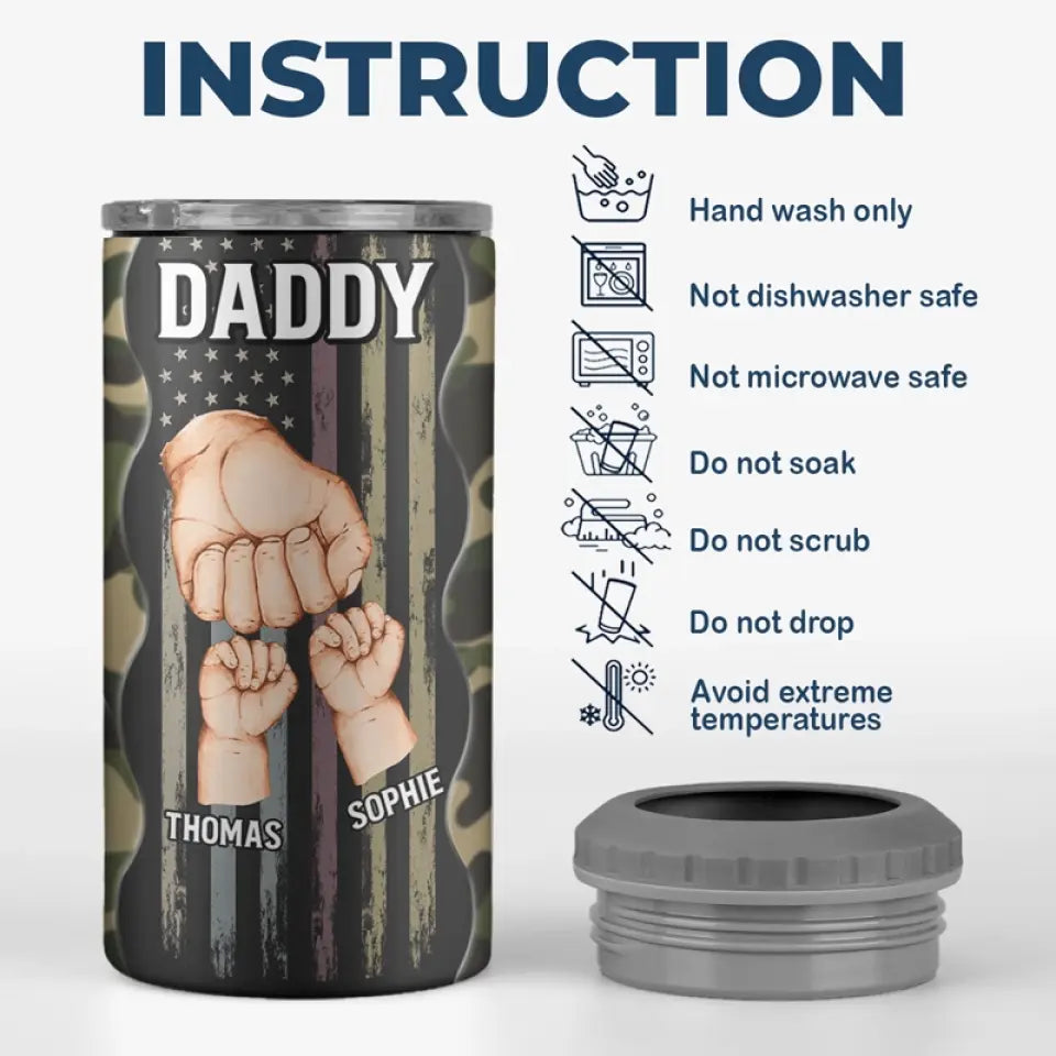 Cher papa, excellent travail - Gobelet isotherme personnalisé 4 en 1 - Cadeau de fête des pères, d'anniversaire pour papa, grand-père