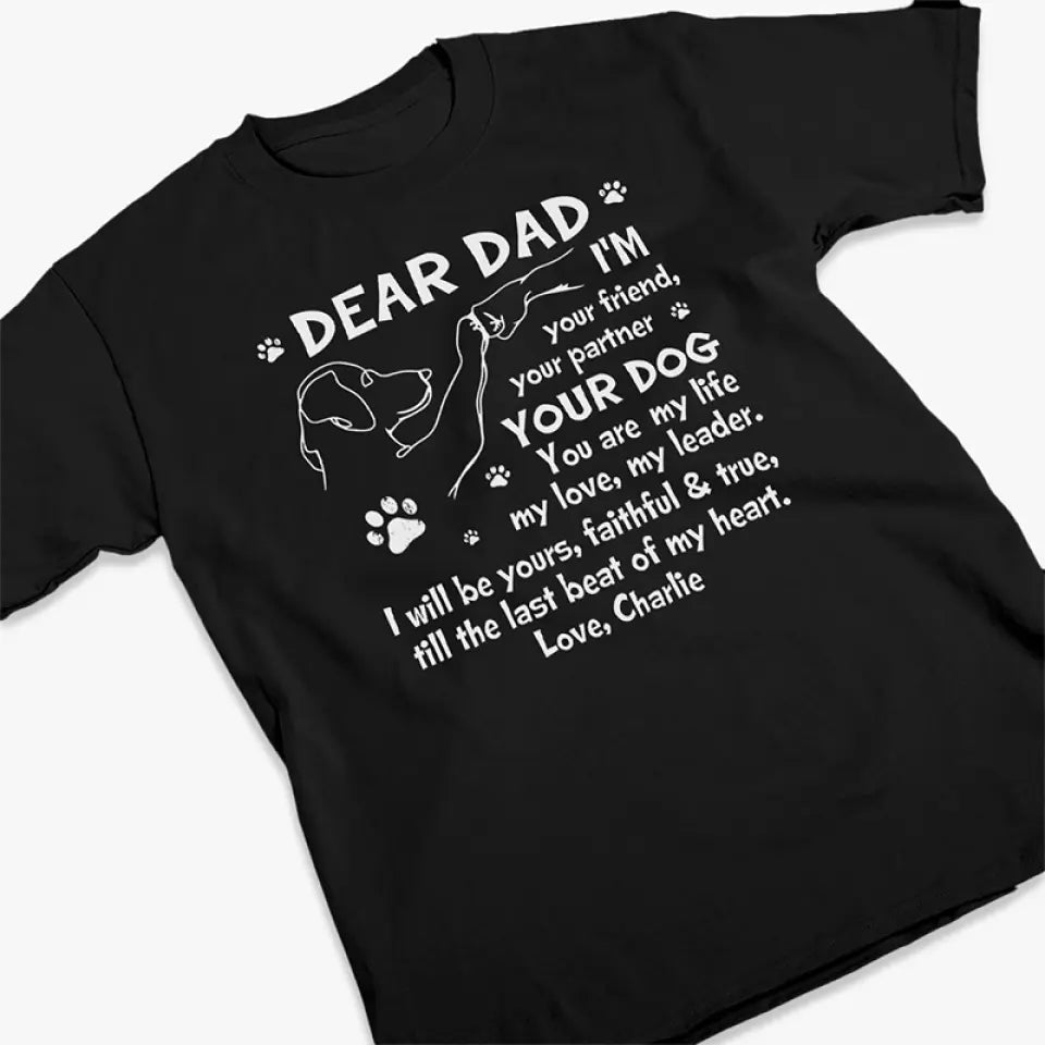 Jusqu'au dernier battement de mon cœur - T-shirt unisexe personnalisé pour chien, sweat à capuche, sweat-shirt - Fête des pères, cadeau pour les propriétaires d'animaux et les amoureux des animaux
