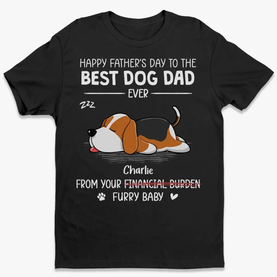 T-shirt unisexe personnalisé « Santé au meilleur papa de chien » ; sweat à capuche, sweat-shirt ; cadeau pour la fête des pères, pour les propriétaires d'animaux et les amoureux des animaux.